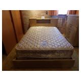 Book Case Blonde Oak Full Size Bed