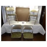 Card Table & 4 Folding Chairs