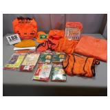 Fluorescent Orange Vests, Heat Seat, Hats