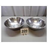 2 Large Metal Bowls 16' Diameter