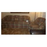 Matching Tan/Brown Couch & Chair
