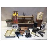 Wood Tool Box w/ Contents