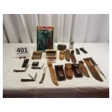 Pocket Knives, Sheaths, Hunting Knife