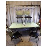 Mid-Century Formica Top Dining Table & Chairs