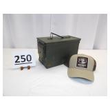 Metal Ammo Box and RMEF Volunteer Hat