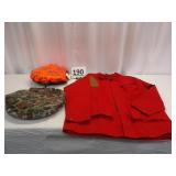 Vintage Small Game Red Coat - Size L, Hot Seats