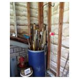 Barrel w/ Torches, Bats, Shepherd's Hook,
