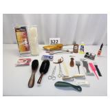 Shoe Stretcher, Clothing Brush, Combs