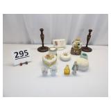 Trinket Containers, sm Vases, Musical Water Globe