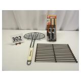 Fish Grilling Basket,  Lighters, Grill Rack