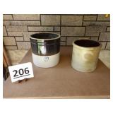 3 gal Heart Crock & Other Crock (As Is)