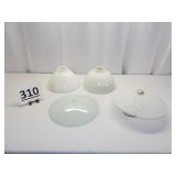 2 Torchiere Lamp Shades, Ceiling Light & Shade
