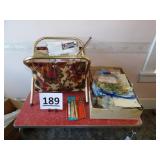 Needle Work & Yarn w/ Folding Yarn Holder