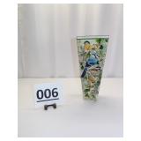 Hand Painter Glass Vase 13' tall X 5 ' Wide