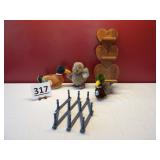 Stuffed Ducks, Heart Shelf Unit, Peg Rack