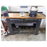 Craftsman Work Bench, Grinder, Vise