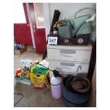 Lawn & Garden Items w/ Plastic Drawers