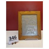 Framed Home Sweet Home Tin Punch 15" w x 19" h