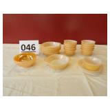 Fire King Peach Luster Bowls & Custard Cups