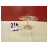 EAPG Clear Glass Cake  Plate 11" diameter