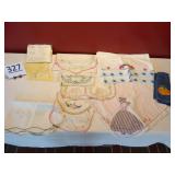 Needle Work Linens, Pillow Cases