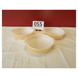 Fire King Peach Luster 3 Cake Pans 8 1/2" dia.