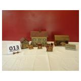 Vintage Folk Art Buildings & Animals