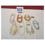 Vintage Necklaces & Clip Earring Sets