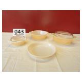 Fire King Peach Luster Casseroles & Pie Plate