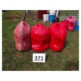 3 Plastic Gas Cans