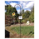 Double Shepherds Hook w/ Bird House & Chines