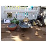 Outdoor Decorations Turtles, Bird Bath