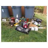 Assortment of Bird Houses & Solar Lights