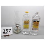 Oil Lamp & (2) 100 fl oz Lamp OIl