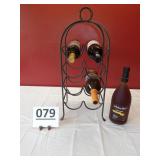 Wine Rack w/ Wine & Peach Cider