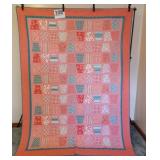 Sashed Tumbler Pattern Quilt NEW