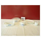 Fire King Covered Casseroles, Loaf Pan, Platters