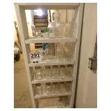 White Wood Shelving Unit w/ Canning Jars