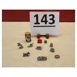 Vintage Monopoly Metal Game Tokens, Morton Salt