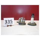 Old Ironsides & Light House Door Stops