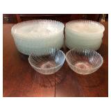 Swirl clear glass dishes