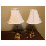Vintage Baldwin brass candlestick lamps