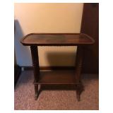 24x13x24 vintage two-tiered end table