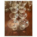 Variety of crystal glasses