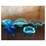 BLUE OPALESCENT GLASS
