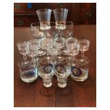 variety of crystal glasses