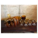 Amber glass tableware