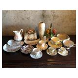 Lenox vase and tea ware