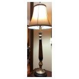 Brass candlestick table lamp