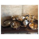 variety of silver-plated items